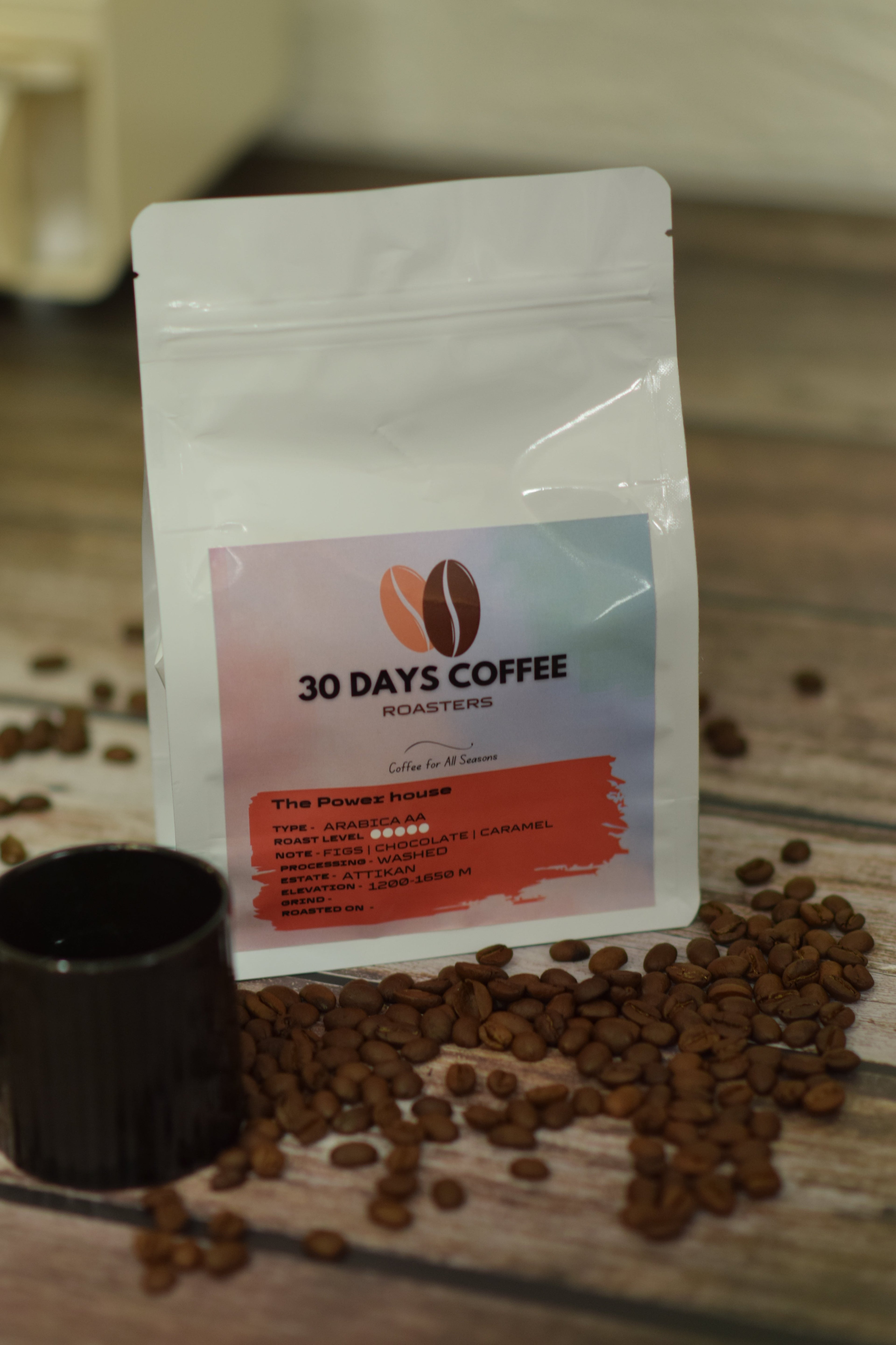 The Power House single origin Arabica AA coffee beans — Biligirirangan Hills