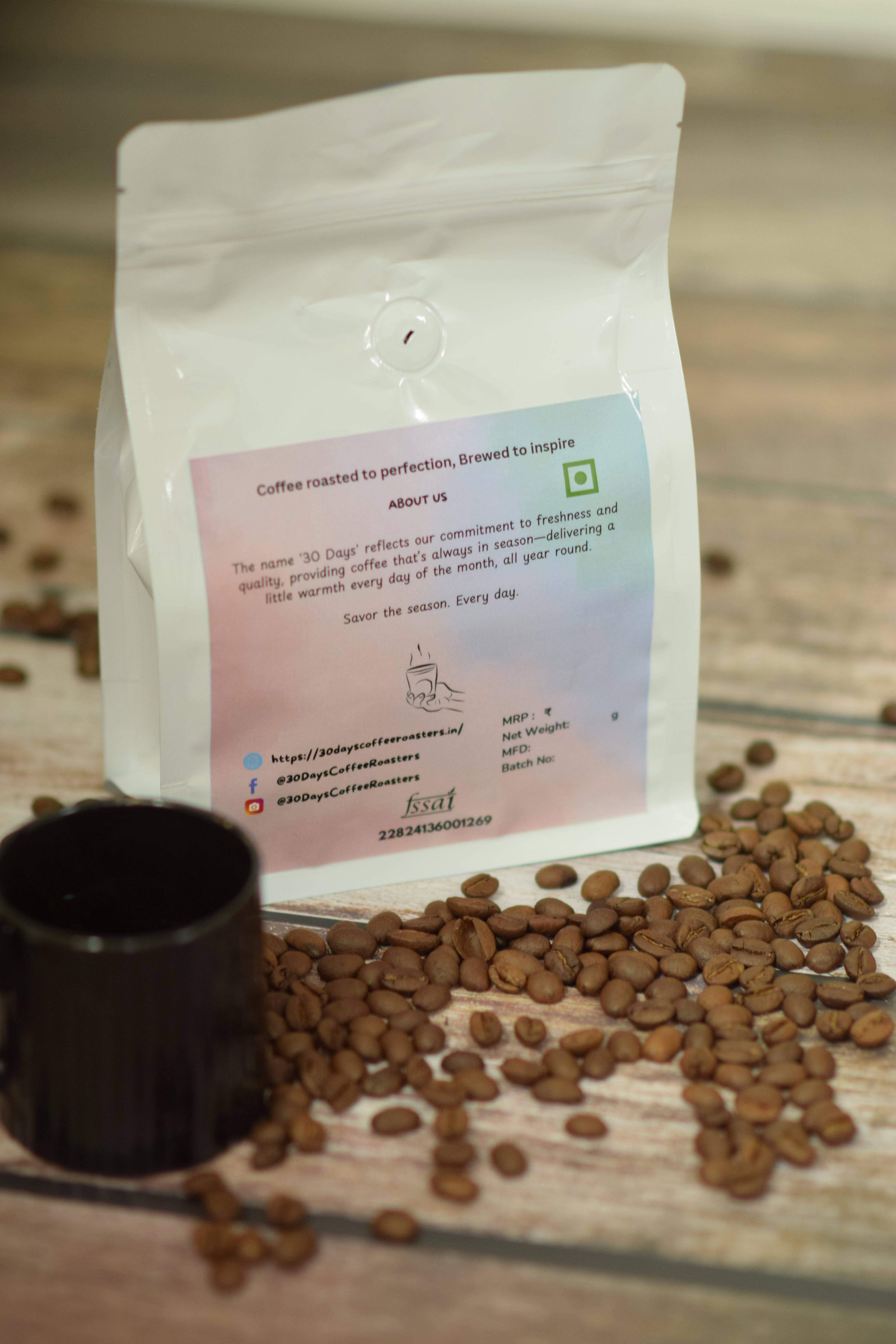 The Power House Karnataka specialty coffee bag front view — 30 Days Coffee