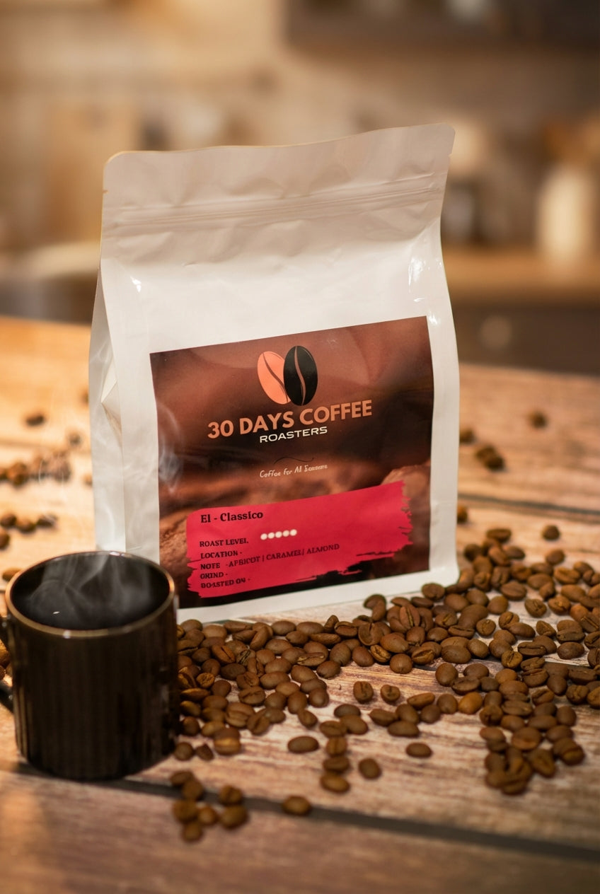 El Classico Arabica Robusta espresso blend coffee bag — 30 Days Coffee Roasters